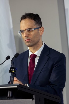 NSW Treasurer Daniel Mookhey speaks at the state budget press conference