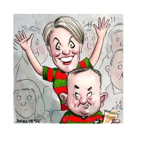 She's right behind you: Tanya Plibersek and Anthony Albanese
