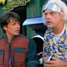 Christopher Lloyd and Michael J Fox in <i>Back to the Future</i>.