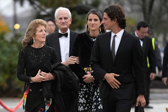 Then-US ambassador to Australia Caroline Kennedy, her husband, Edwin Schlossberg, and children, Tatiana and Jack Schlossberg, in 2023.