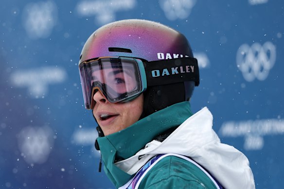 Jakara Anthony in the women’s dual moguls. 