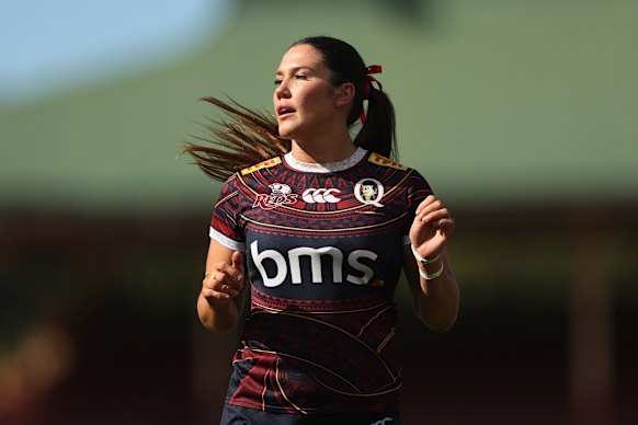 Charlotte Caslick in action for the Queensland Reds. 