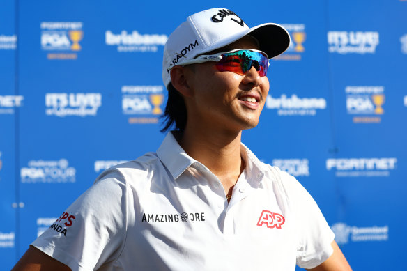 Min Woo Lee after finishing round two on Friday.