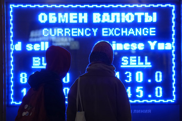 The Institute of International Finance, and others, are forecasting declines of up to 15 per cent in Russia’s GDP this year. That would wipe out 20 years of economic growth.
