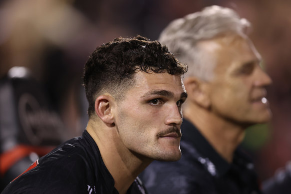 Panthers halfback Nathan Cleary is racing the clock to be back next week.