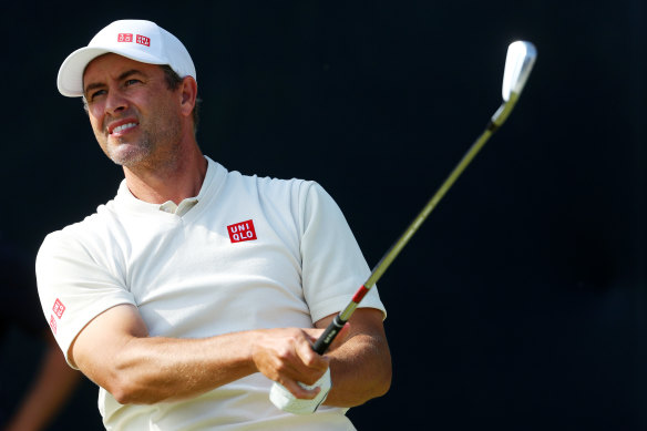 Adam Scott was one of two Australians in the early wave and finished one-under-par.
