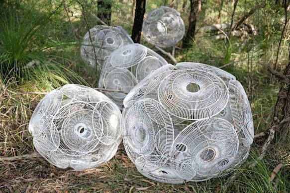 The Illusion artwork on the Ku-ring-gai Sculpture Trail.