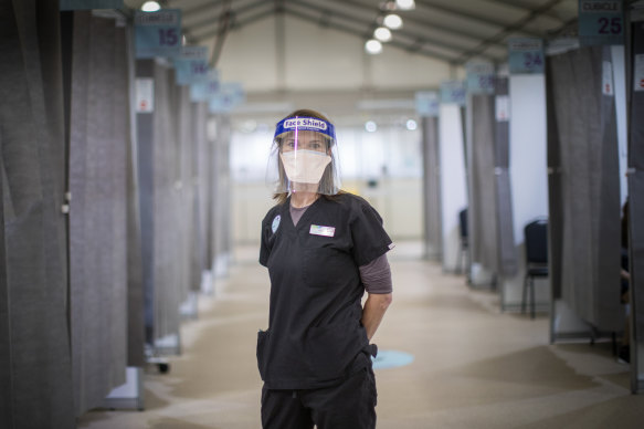 “Nobody expects to come to work and experience violence and aggression,” says nurse unit manager at the Showgrounds Vaccination Hub Alison Lamb.