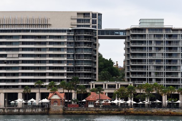 The Sydney Cove Oyster Bar occupies a prime position on the tourist promenade.