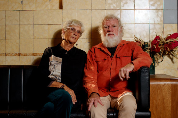 Lyn Harwood and Bruce Pascoe. “He’s a deeply reflective person and in his own head a lot of the time,” says Harwood. “Sometimes, especially when you’re dealing with Indigenous history, that can be pretty awful.”