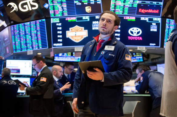 A trader works the floor of the New York Stock Exchange as markets tumbled last week.