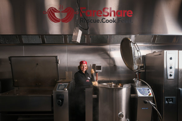 FareShare chef Crickette Derjeu in the charity's kitchen.