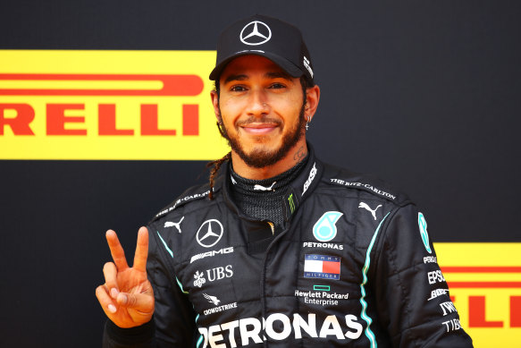 Mercedes driver Lewis Hamilton after winning the Styrian Formula One Grand Prix at the Red Bull Ring racetrack in Spielberg, Austria on Sunday.