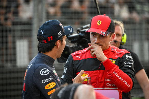 Charles Leclerc qualified in pole position for Sunday’s Melbourne Grand Prix.