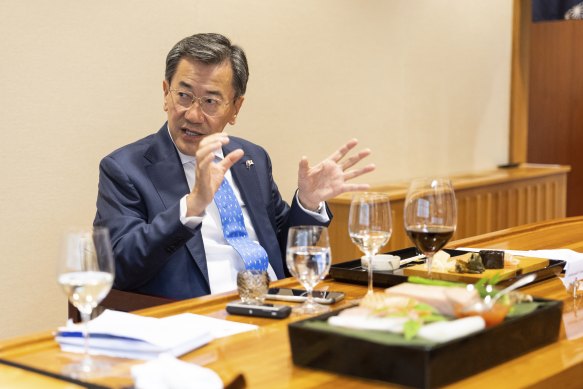 Yamagami regularly hosts politicians, journalists and academics for dinners at his residence in Canberra. 