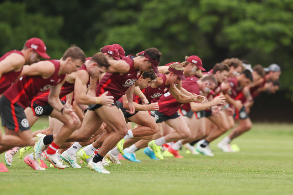 Swans players get to work on Tuesday.