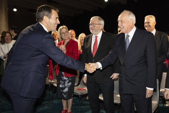 Paul Keating, Chalmers’ political hero, and Kevin Rudd, with whom there had been friction; today, the pair “speak all the time”.