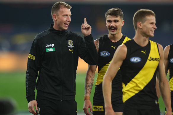 Dylan Grimes has weighed in on Richmond's winning season versus off-field antics. 