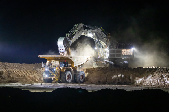 Operations at the Carmichael Coal Mine, Queensland, last year.