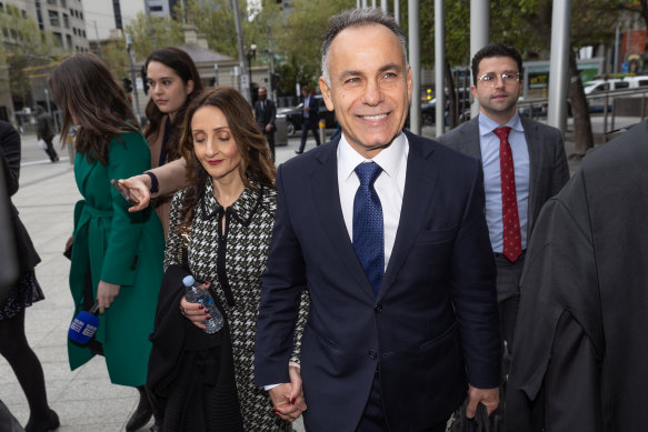 The opposition leader walking into court last week. 