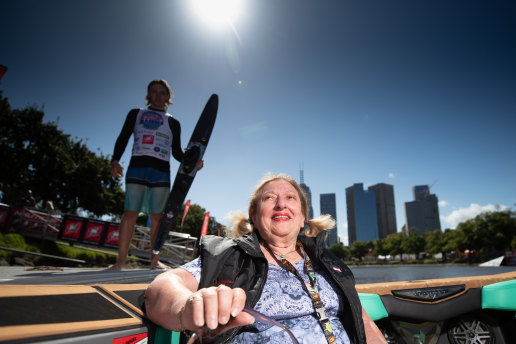 Since 1972, Fran Hynes has helped organised the Moomba Masters, an international water skiing tournament.
