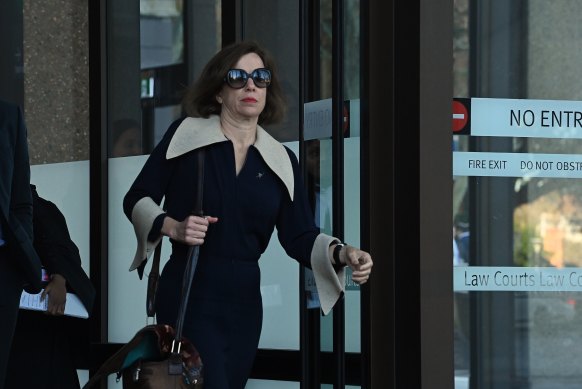 Jo Dyer outside the Federal Court on Wednesday.