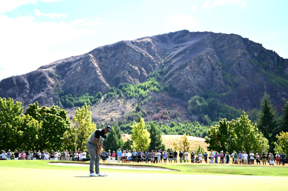 Ryan Peake during the final day of the New Zealand Open at Millbrook Resort.