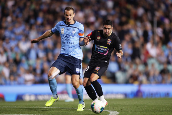 Staying on: Sydney FC captain Alex Wilkinson has committed to another year at the Sky Blues. 