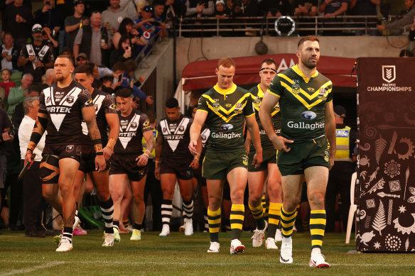 James Tedesco will lead Australia out for the Pacific Championships final on Saturday afternoon.