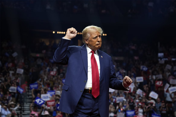 Republican presidential nominee Donald Trump at a campaign rally in Arizona on Friday.