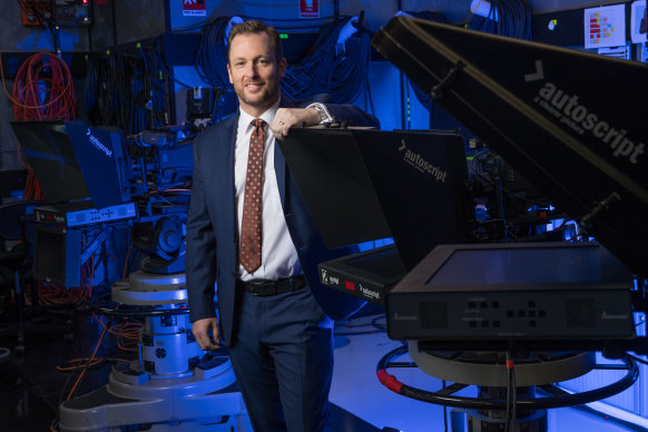 Peter van Onselen at Network Ten’s Melbourne studio. He joined after leaving Sky News in 2017.