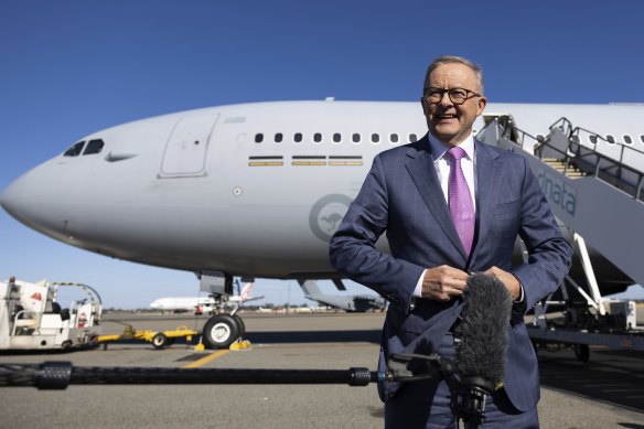 Prime Minister Anthony Albanese will fly from India to the US for talks with President Joe Biden on defence. 