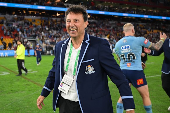 Laurie Daley’s hair is very dark.