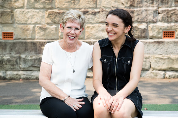 St George Girls High School student Maja Vasic and her year 5 and 6 teacher at Arncliffe Public School, Margaret Dolso.