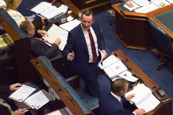 WA Premier Mark McGowan enjoys a crushing majority in both houses of Parliament. 