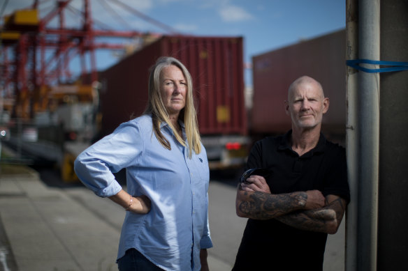 Former docks workers Sharon Bowker and Stephen Zwarts were bullied out of their jobs. 