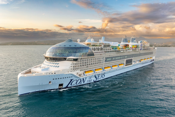 Icon of the Seas, the world’s biggest cruise ship.