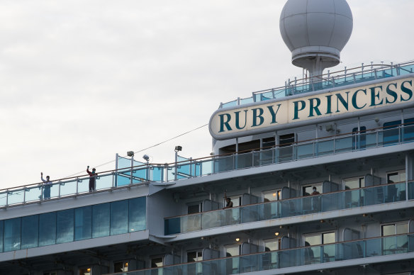 The Ruby Princess cruise ship.