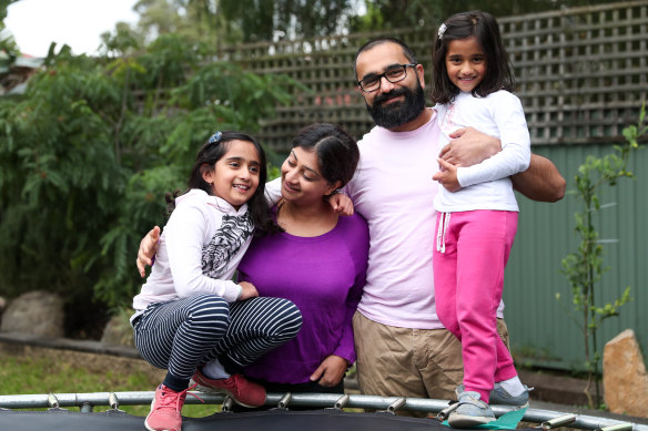 Ash and Niketa Parmar will keep their daughters Natalia, 8, and Aaliya, 5, home from school longer.