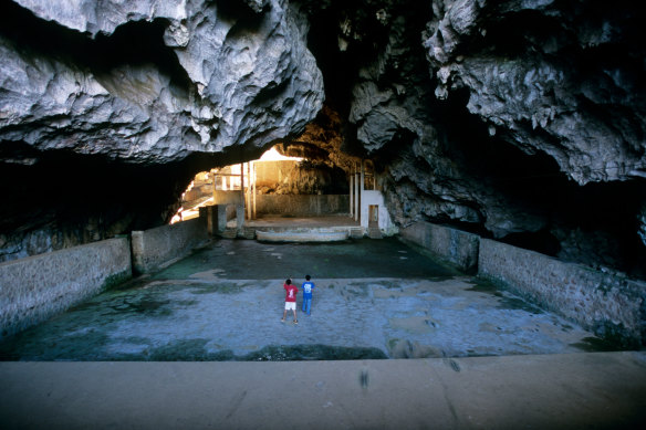 The huge cavern that served as a theatre.