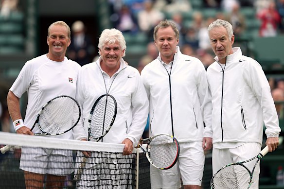Paul McNamee (second from left) has strong views on how Tennis Australia should replace Craig Tiley.