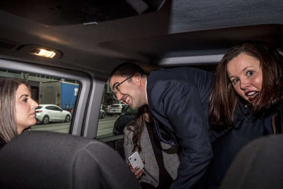 A smiling Faruk Orman greets supporters on Friday.