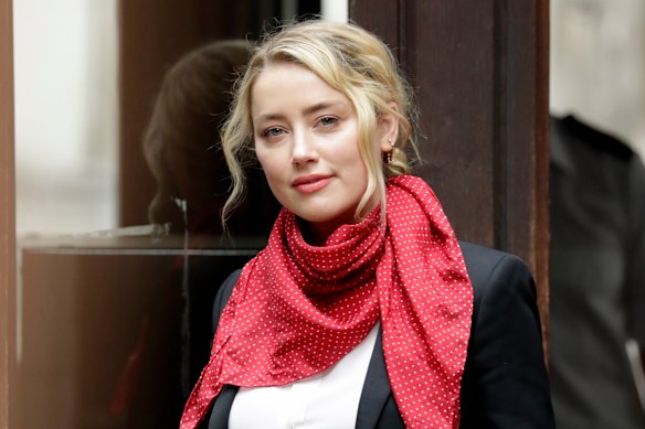 Amber Heard at the Royal Courts of Justice in London in 2020.