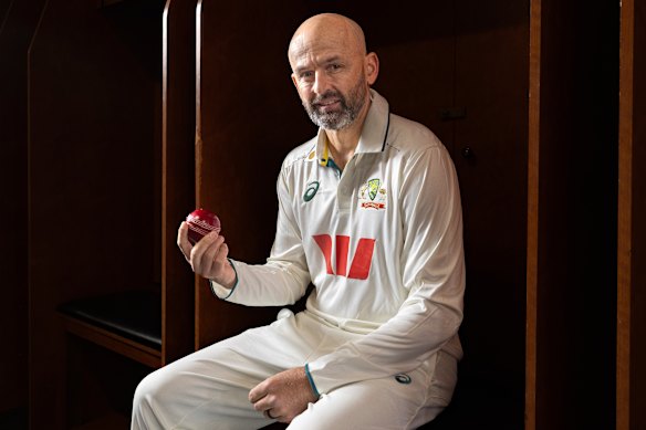Nathan Lyon inside the SCG sheds in the lead up to the Ashes.