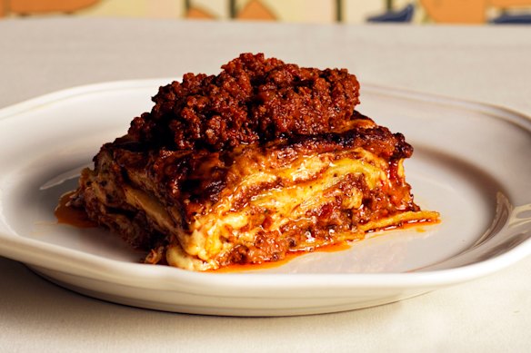 Gianmarco’s “best ever” lasagne alla bolognese with slow-cooked pork, beef and veal ragu.