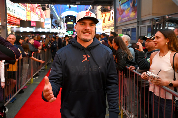 Angus Crichton at the NRL Fan Fest in Las Vegas last week.