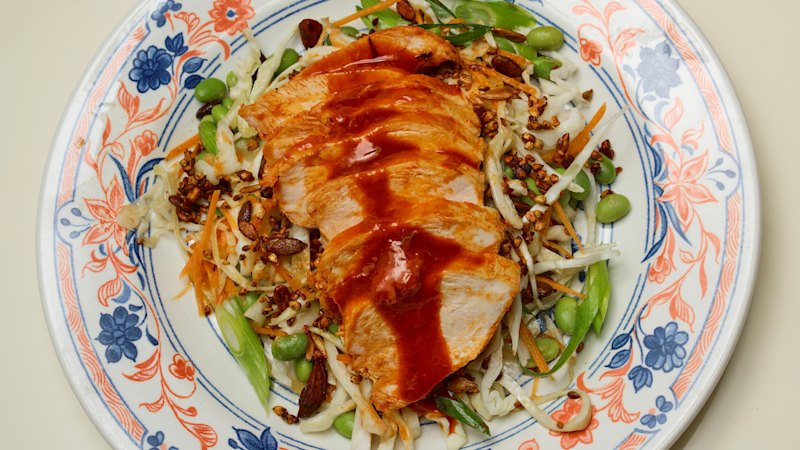 Korean-spiced 10-minute chicken method uses flash-cooking and a resting glaze
