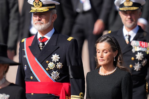 King Felipe VI of Spain and Queen Letizia of Spain during the funeral of King Harald V of Norway on September 09, 2026 in Oslo