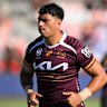 Ben Te Kura in action during the Brisbane Broncos’ 2025 preseason.