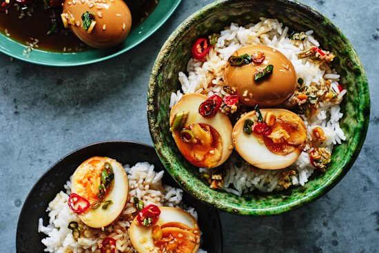 Korean marinated eggs.